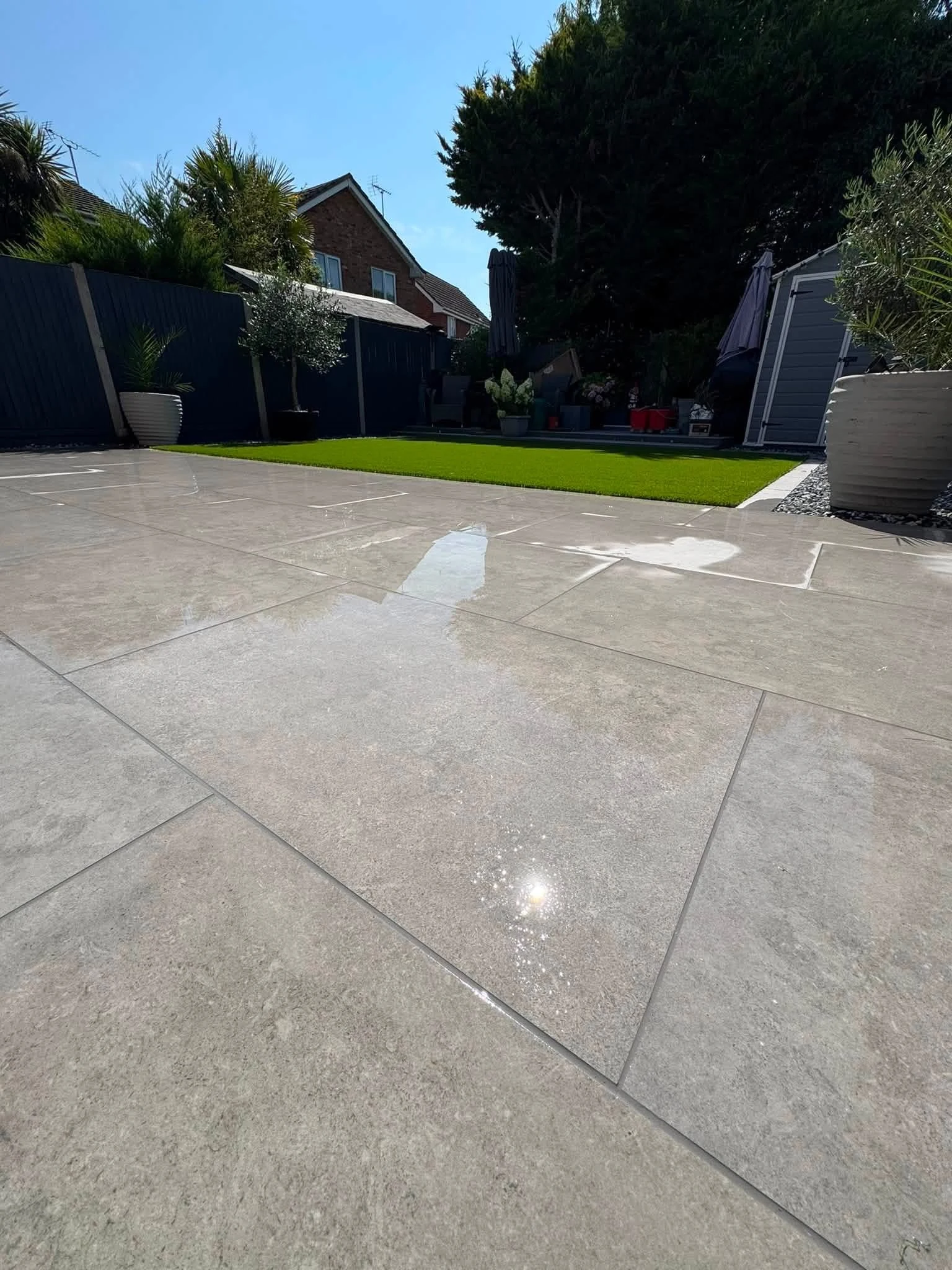 Finished landscaped garden