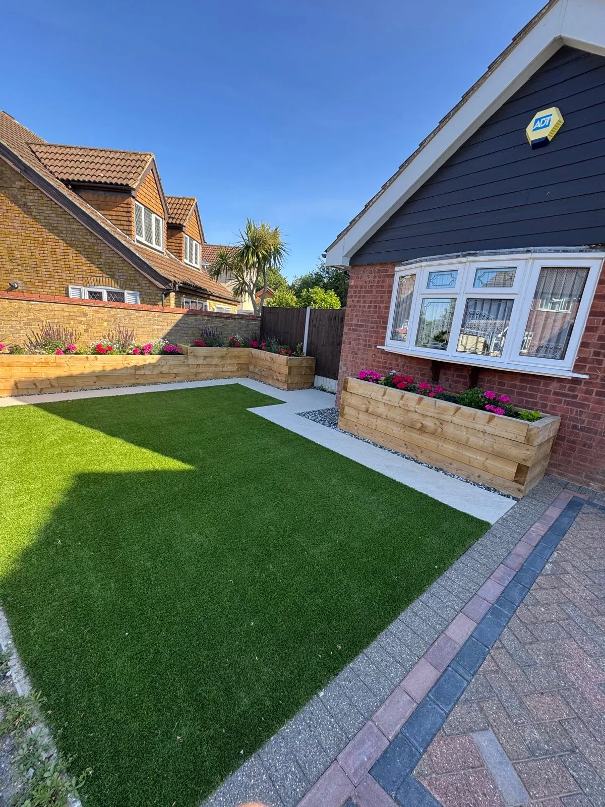 Finished landscaped garden